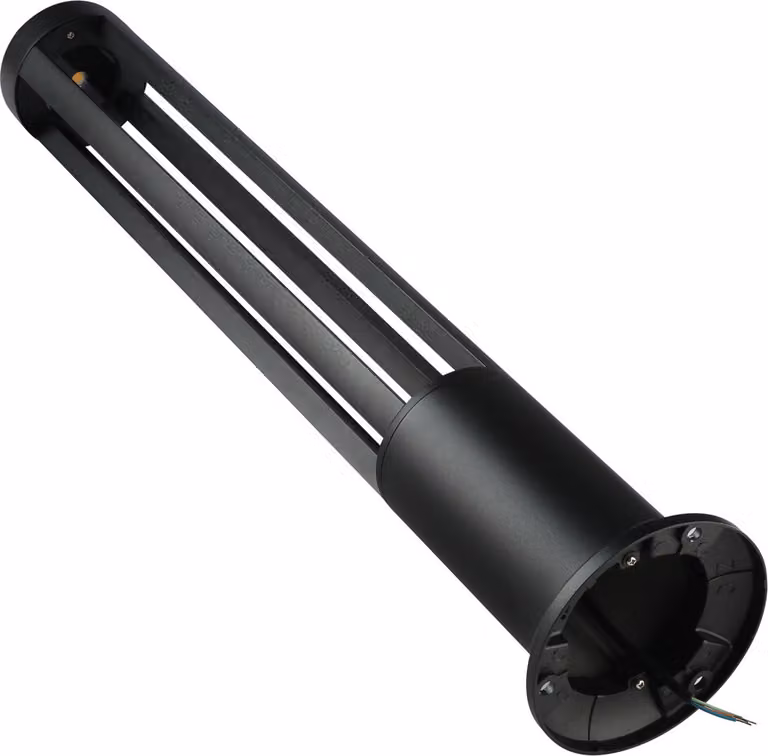 Lampada da giardino a stelo moderna 60 cm LED 10W colore caldo nero sabbiato rotonda RATEL Italux