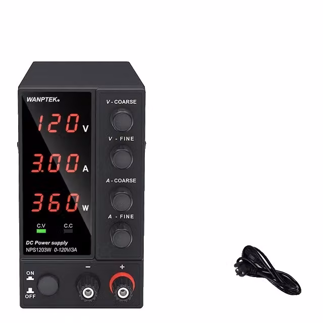 Alimentazione DC, tensione regolabile, display digitale, NPS1203W 3 cifre