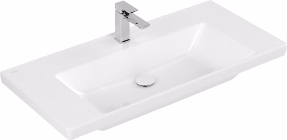 Villeroy & Boch Subway 3.0 lavabo à poser, 1 trou pour robinet, sans trop-plein, non rectifié, 1000x470mm, 4A70A2R1, 4A70A2R1