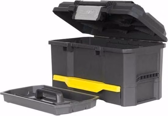 Cassettiera per il trasporto di strumenti Stanley in metallo grigio L/P/H: 481 x 279 x 287 cm con inserti
