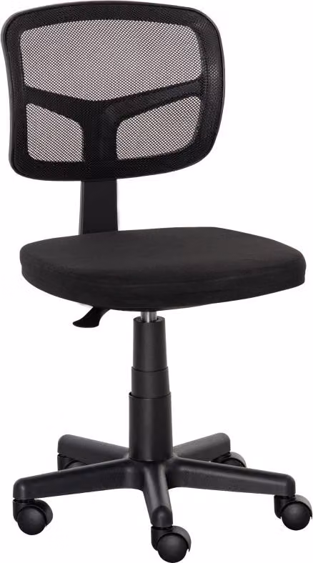 okwish sedia da ufficio ergonomica reclinabile con sedile girevole a 360° in schiuma, sedia da scrivania girevole regolabile in altezza con schienale, nero