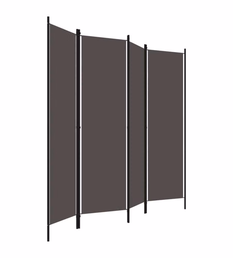vidaXL Paravento a 4 Pannelli Antracite L: 200 cm, H: 180 cm – 2