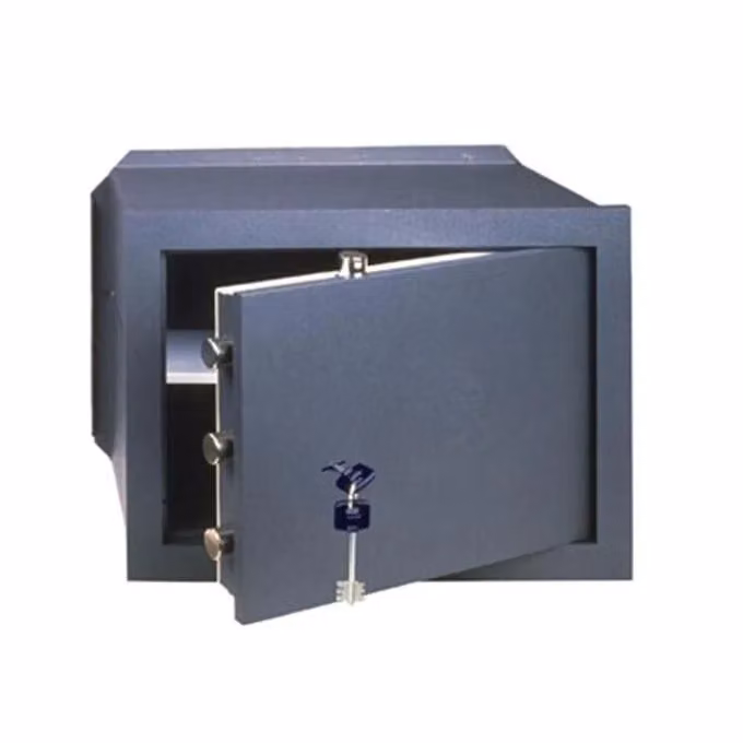 Cassaforte a muro Cisa 82010 in acciaio grigio con chiave, L/P/H: 36 x 24 x 20 cm – 2