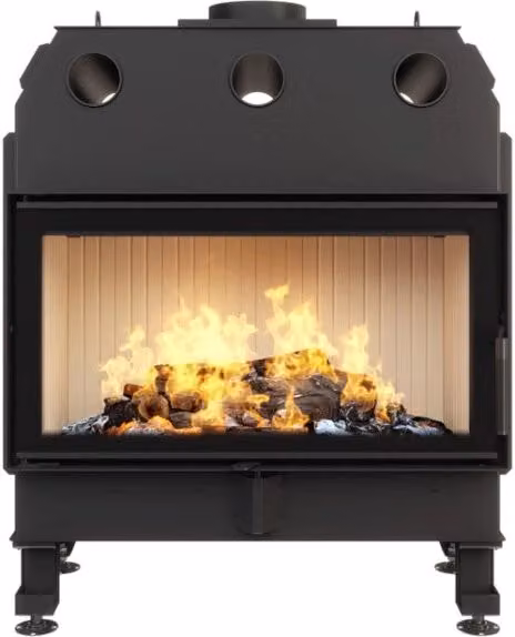 Inserto per camino a legna Outinfire Energy colore nero, potenza 19,0 kW, L: 96,55 cm, P: 50,6 cm, H: 118,0 cm – 1