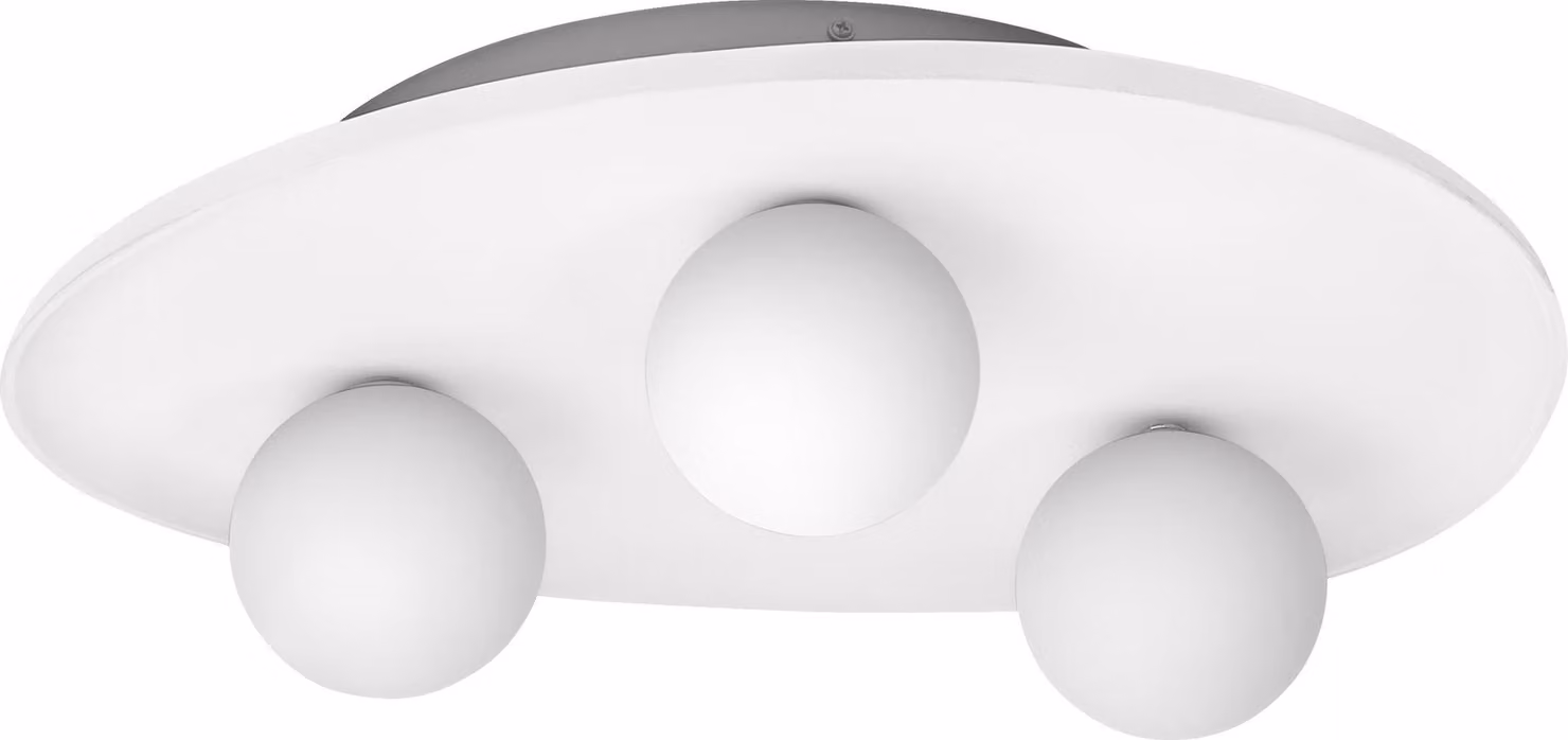 OSRAM Decor Plaster Nest plafoniera decorativa in gesso, a 3 luci, con base a innesto G9, IP20, bianco