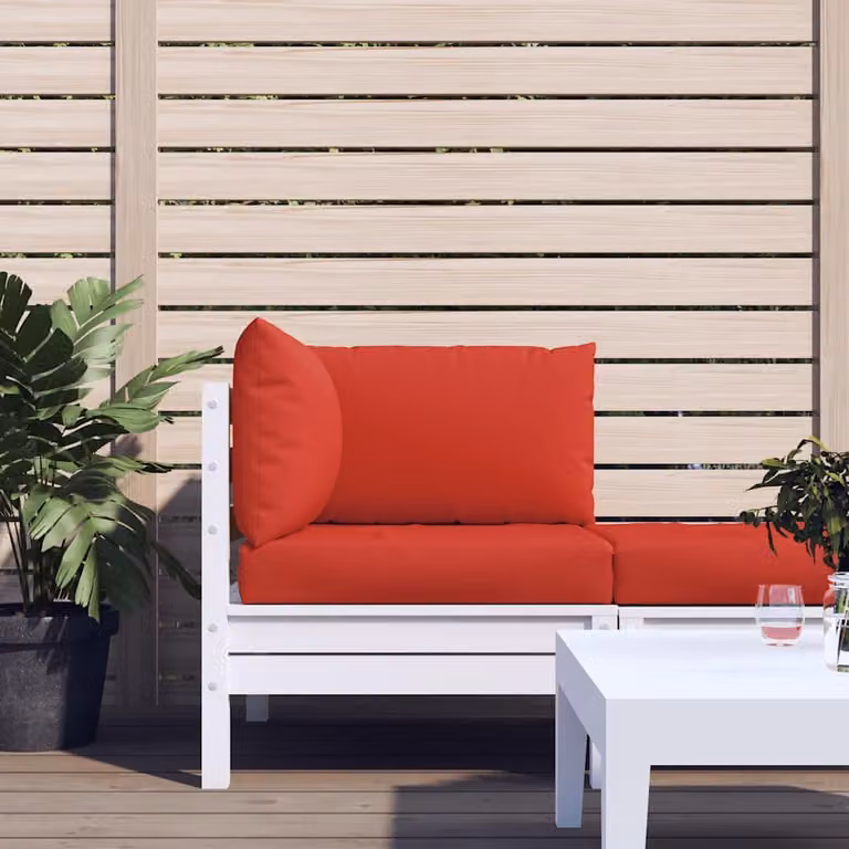 Set di 3 cuscini per pallet vidaXL rossi in tessuto Oxford impermeabile e traspirante, L/P/H: 60 x 60 x 8 cm
