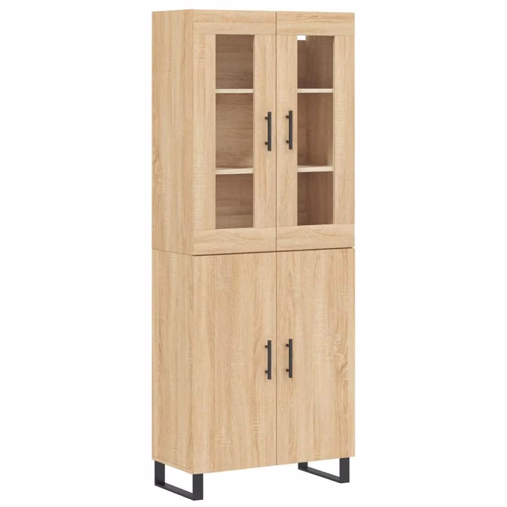 Credenza Rovere Sonoma 69,5x34x180 cm in Legno Multistrato