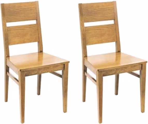 Set 2 sedie design legno naturale seduta legno - Mobili 2G