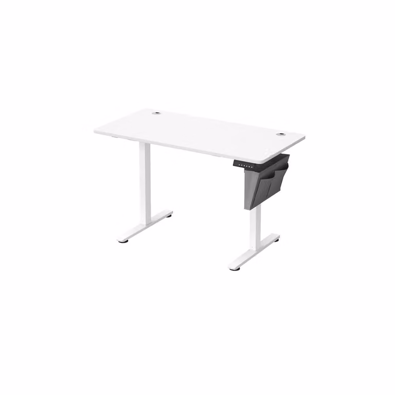 Scrivania Regolabile in Altezza Scrivania Elettrica per Lavoro in Piedi, Bianco Nuvola / 60 x 120 x (72-120) cm (P x l x H)