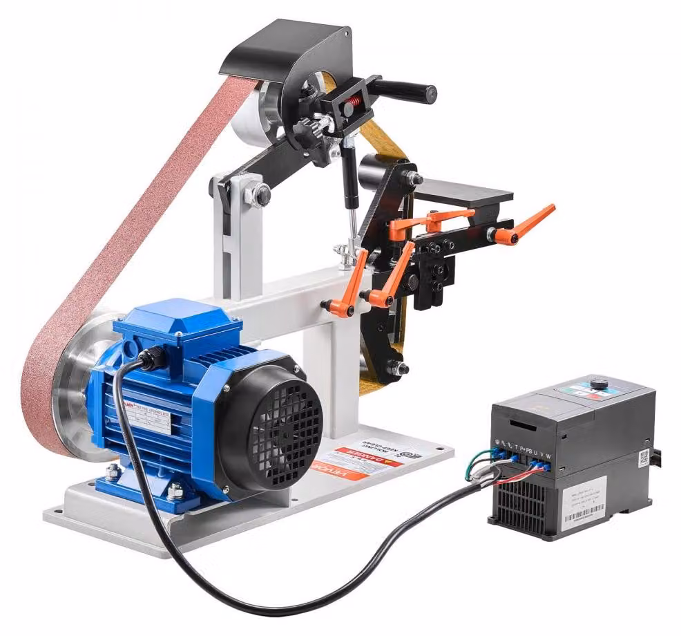 Levigatrice a nastro da 1500 W - 5,08 x 208,28 cm - Trasmissione a cinghia - Struttura interamente in acciaio