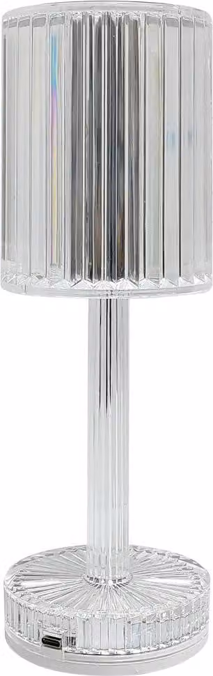 Lampada da tavolo LED SIMPLE Clear - lampada da comodino ricaricabile in cristallo ottico 1W