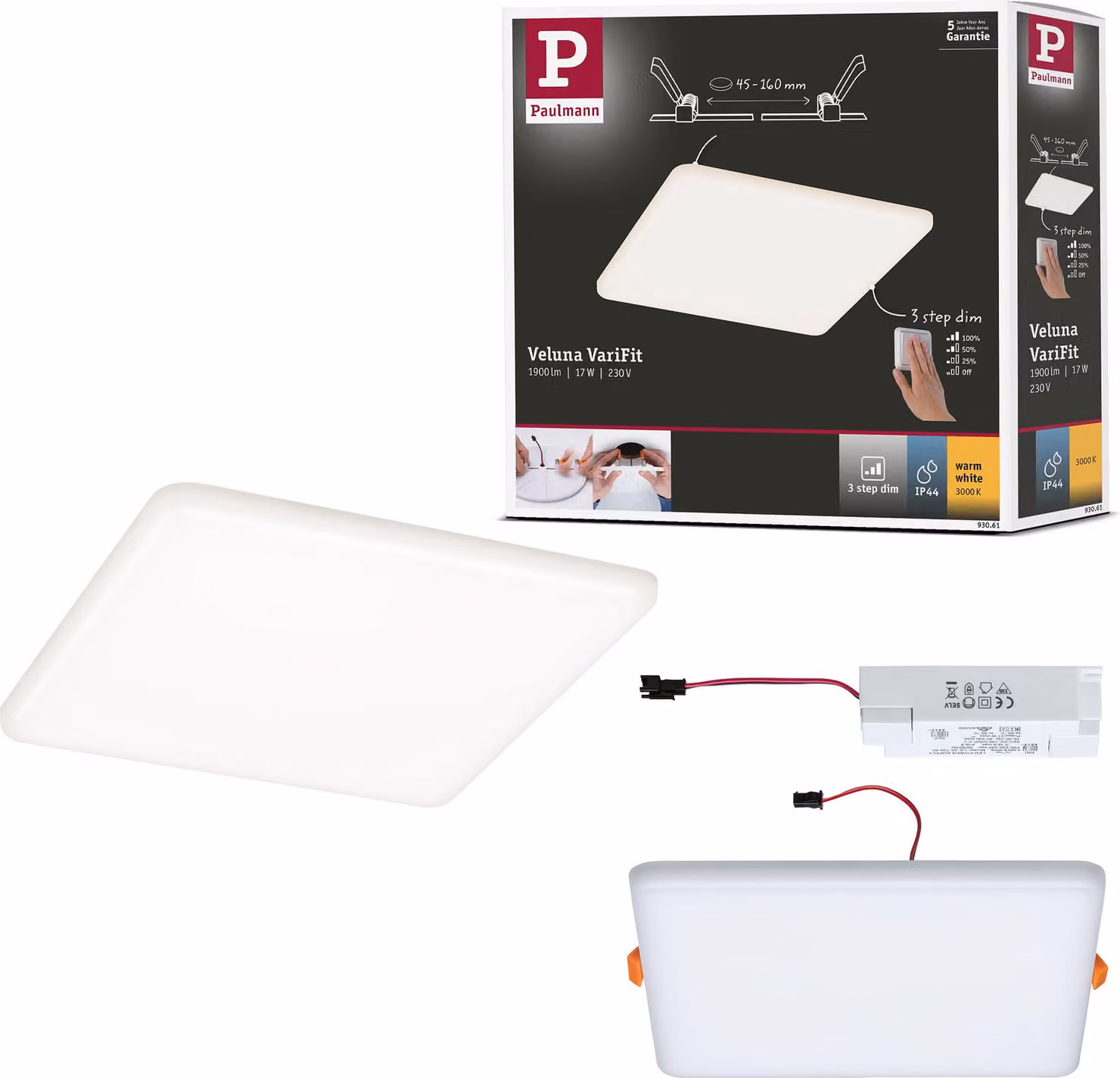 Paulmann VariFit LED pannello da incasso Veluna