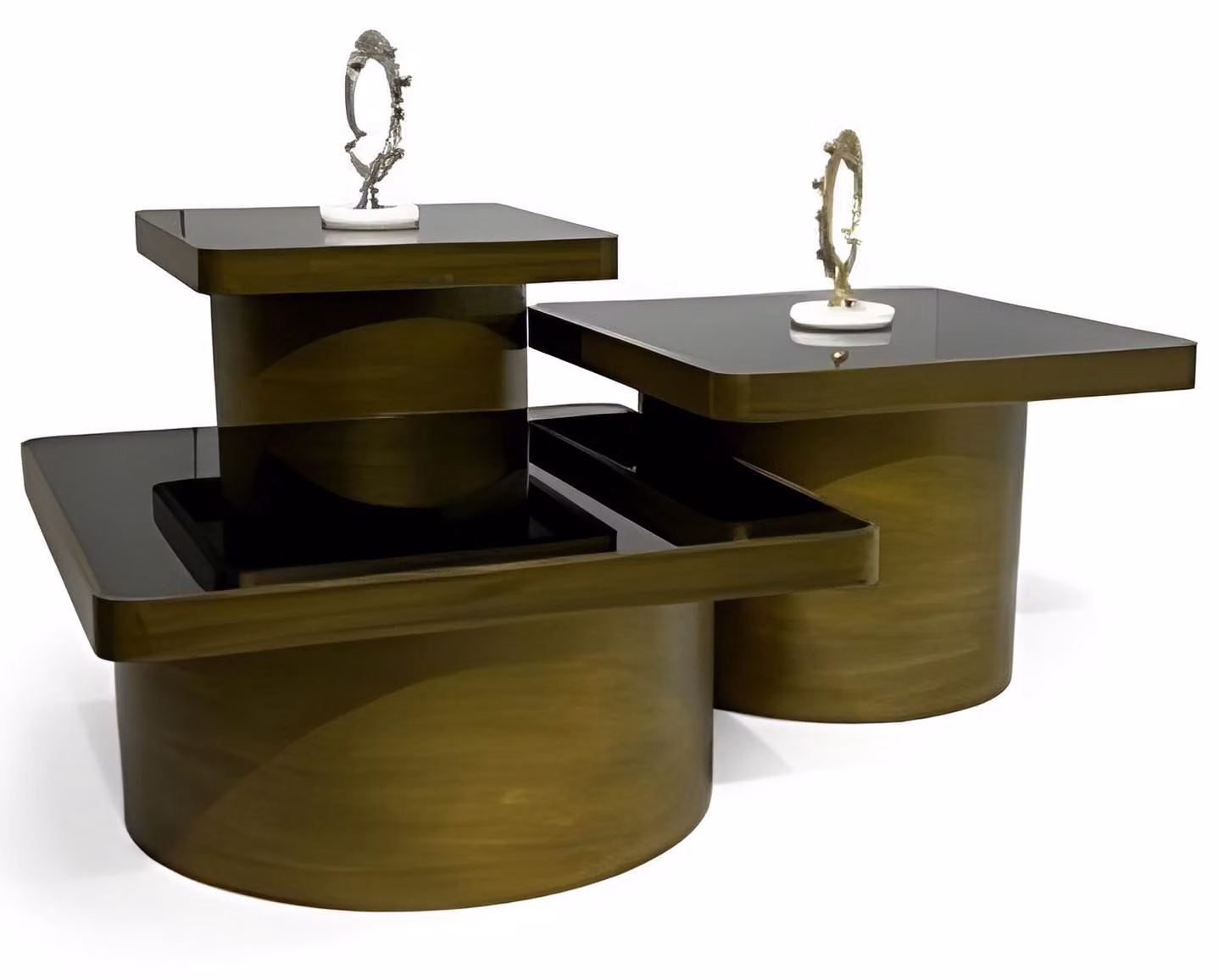 Wohnzimmertisch Set Couchtisch Sofatisch Holz Moderne Luxus Möbel 3tlg