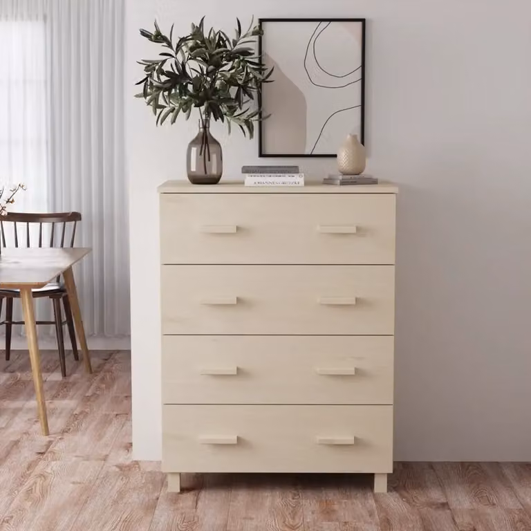Credenza Buffet HAMAR in Legno Massello di Pino, Colore Ambra, L: 79 cm, P: 40 cm, H: 103,5 cm