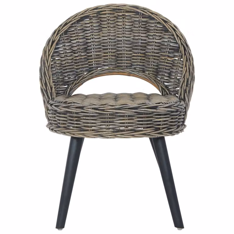 vidaXL Poltrona Kubu-Rattan Nero