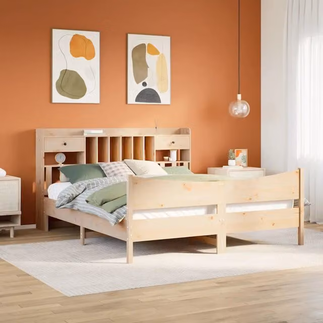 Giroletto senza Materasso 180x200 cm in Legno Massello di Pino 3323368