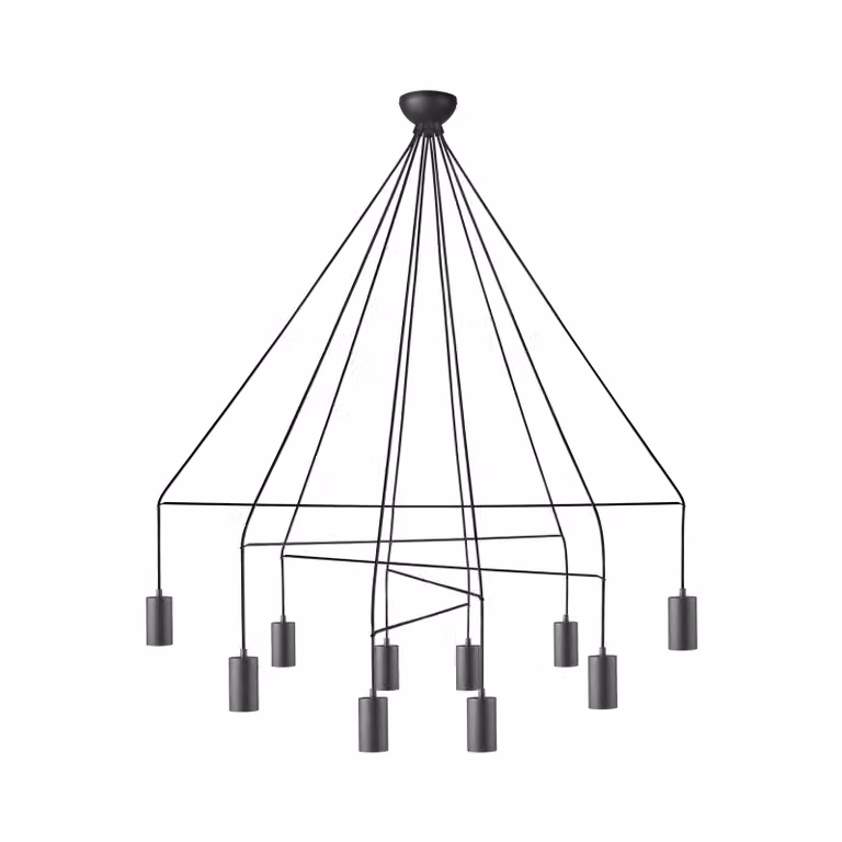 Lampadario IMBRIA nero 10xGU10x35W in metallo, dimensioni: 130x125x125 cm, IP20, Nowodvorski Lighting