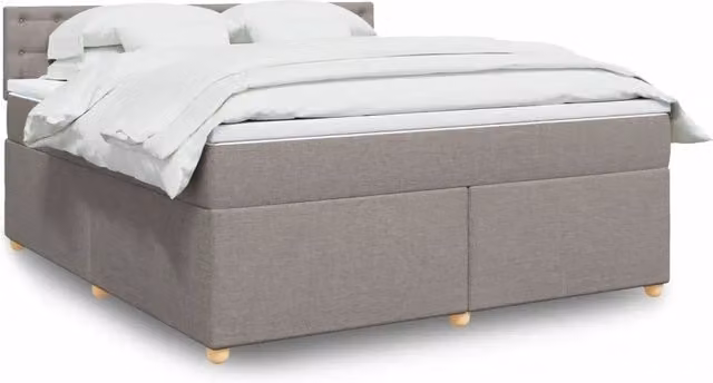 Letto con Giroletto a Molle e Materasso Ibrido vidaXL in Tessuto, L/P: 180 x 200 cm