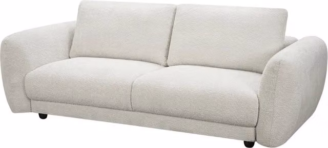 Divano dritto in tessuto ciniglia "Saint Germain S" - 3 posti - Beige