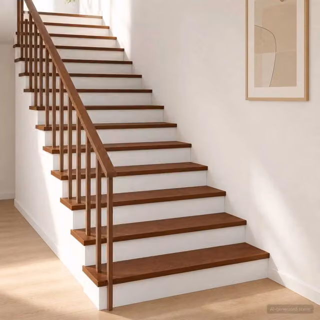 Set di 8 gradini per scale vidaXL in legno effetto quercia marrone scuro L 80 x P 30 x H 2 cm