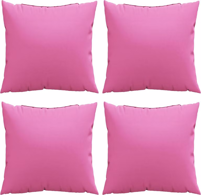 Cuscini Scatter 4 pcs Rosa 60 x 60 cm Tessuto in Poliestere