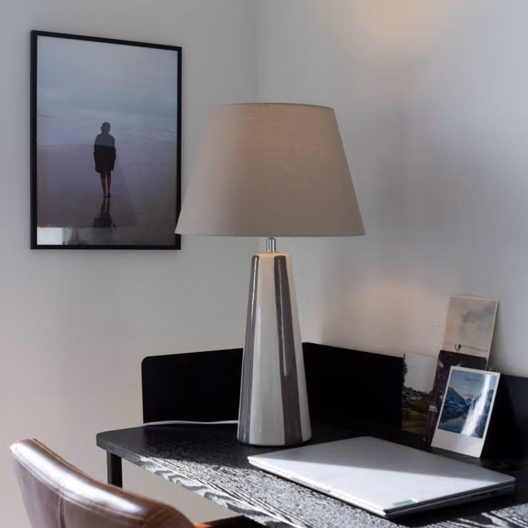 PR Home Lampada da tavolo Leya, Marrone / Ruggine, Soggiorno / Sala da pranzo, Ceramica, Moderno, Lampada da tavolo