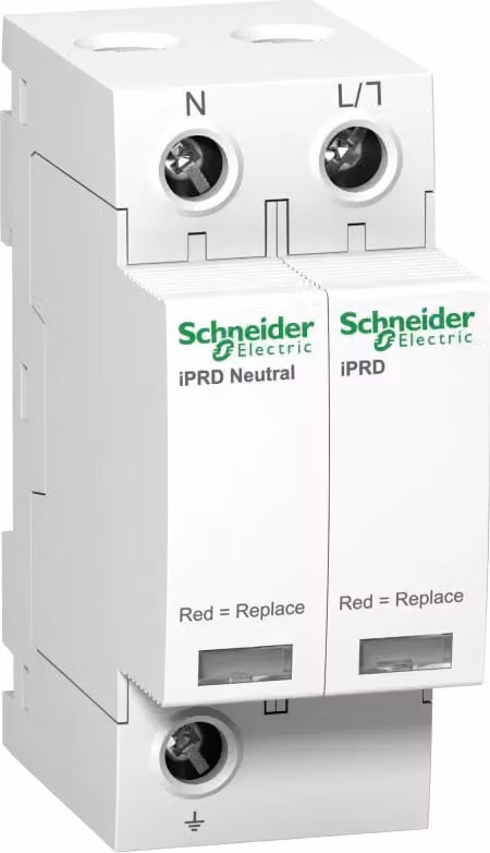 Schneider Electric iPRD40, tipo 2, moduli di protezione plug-in, 1P+N, Imax 40kA A9L40500