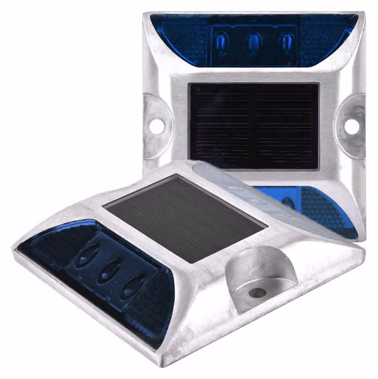 2 lampade da soffitto solari, a LED, impermeabili, blu, 6W, 400 lumen, per uso esterno