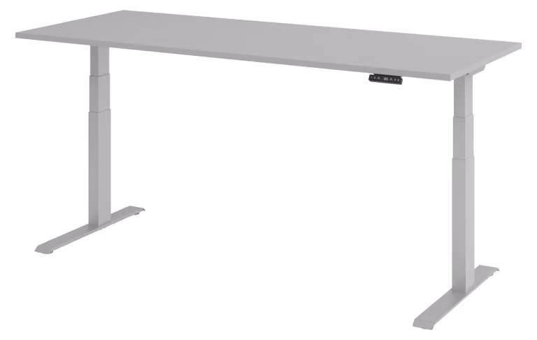 Scrivania elettrica bümö modello XDKB - Struttura: argento, finitura: grigio, dimensioni: 200 x 80 cm