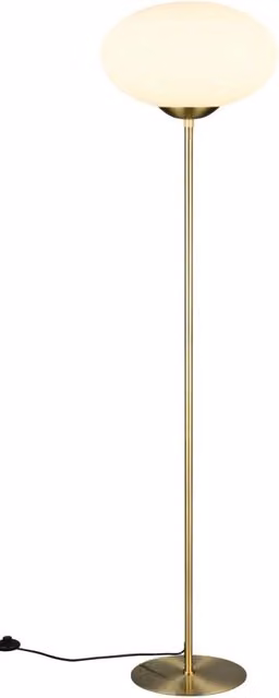 Lampada da terra FOMENTO ottone opaco vetro bianco 150cm E27