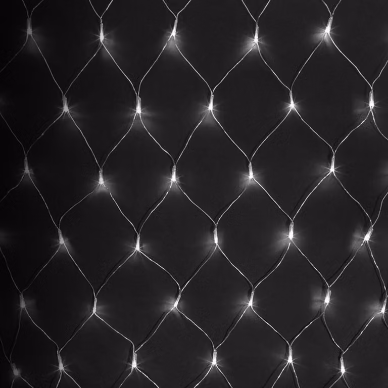 Illuminazione a LED piatta, dimensioni 4,5 m x 1,5 m, luce bianca fredda, grado di protezione IP44, alimentazione a 3 batterie AA