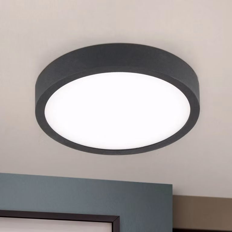 ORION Plafoniera a LED Bully, Nero, Soggiorno / Sala da pranzo, Alluminio, Plafoniera LED