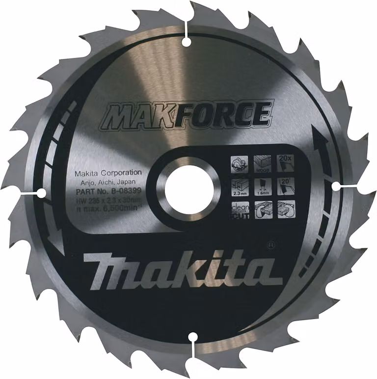 Lama circolare Makita, MAKFORCE 235 x 30 mm - 20 denti