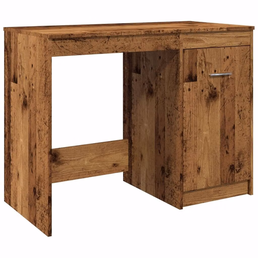 Scrivania Legno Antico 100x50x76 cm in Legno Multistrato