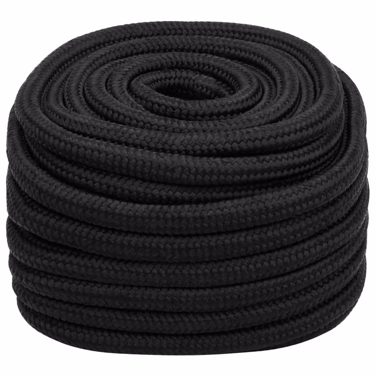 Corda multiuso vidaXL in plastica nera, diametro 20 mm, lunghezza 100 m