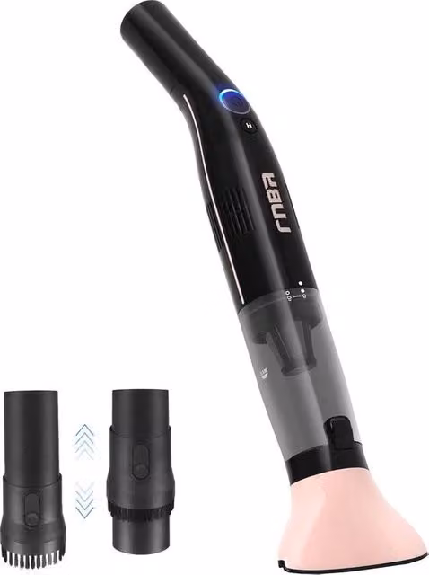 Aspiratore a mano a batteria aspiratore auto a mano - aspiratore a mano per pelo di animale - 17000 PA lavabile filtro HEPA - nero e rosa 120 W 350