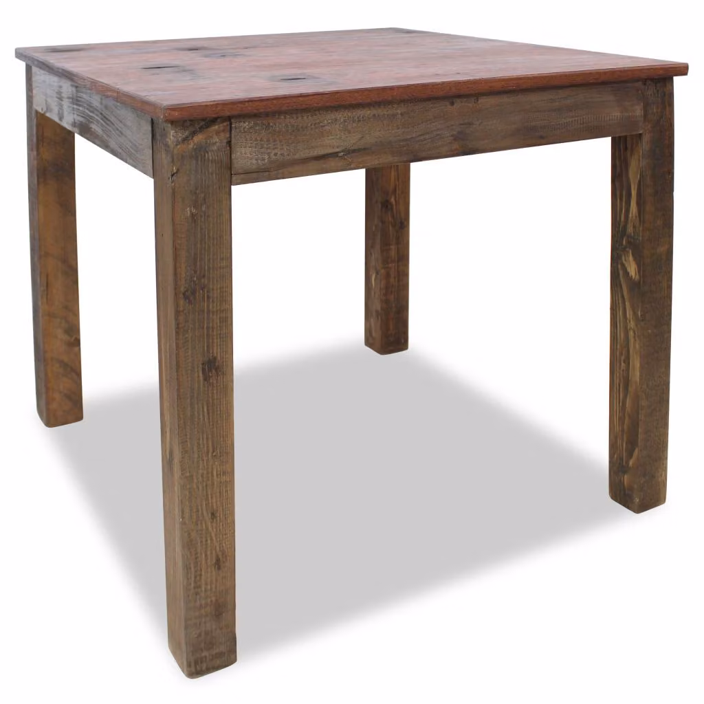 vidaXL Tavolo da pranzo in legno massiccio riciclato 82 x 80 x 76 cm