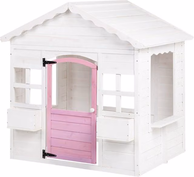Casetta da giardino in legno di abete bianco per esterni con casa per bambini