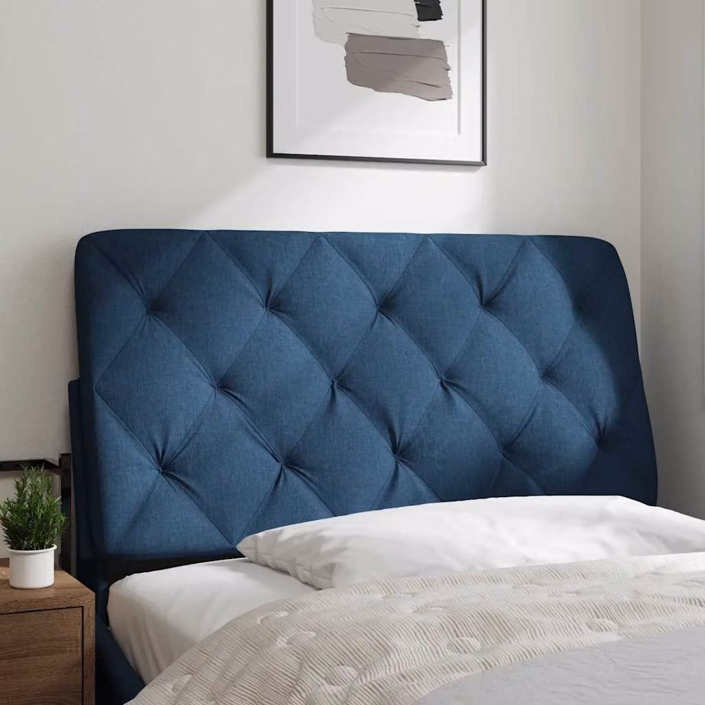 vidaXL Cuscino Testiera Blu 100 cm in Tessuto