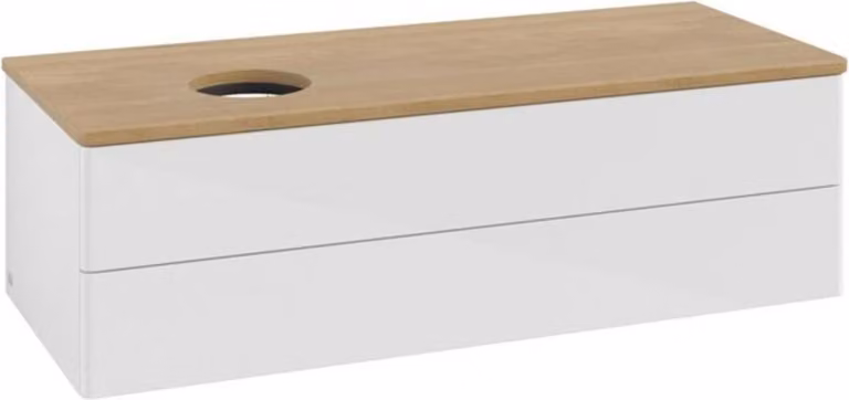 V&B Mobiletto senza struttura frontale, con illuminazione Antao 120x36x50cm, WBP hon. Oa, glo wh. Lac
