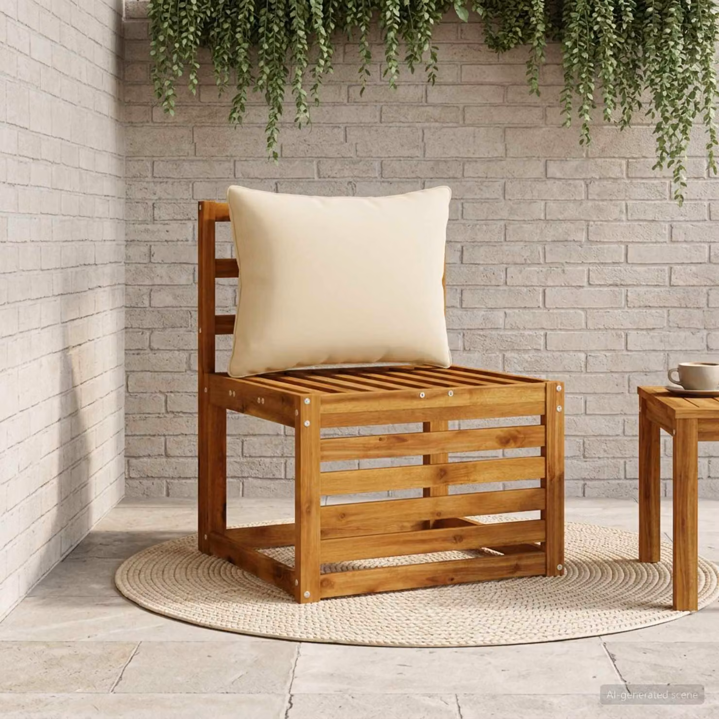 Cuscino per schiena vidaXL PUTTEN in poliestere beige con rivestimento rimovibile e lavabile in lavatrice