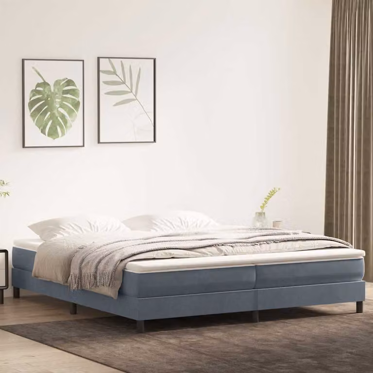 Maison Exclusive - Letto a Molle senza Materasso Grigio Scuro 200x210 cm Velluto