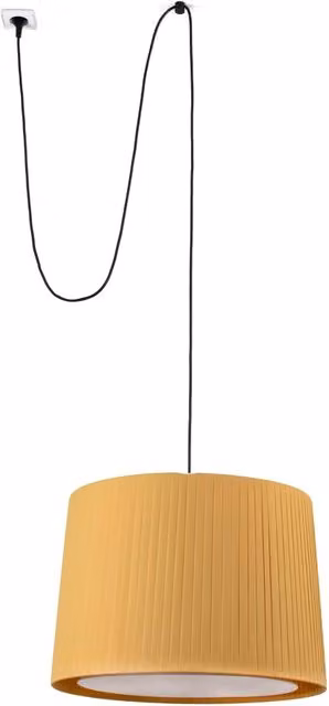 68604-45 SAMBA Lampada sospensione nera/giallo con spina, Faro Barcelona