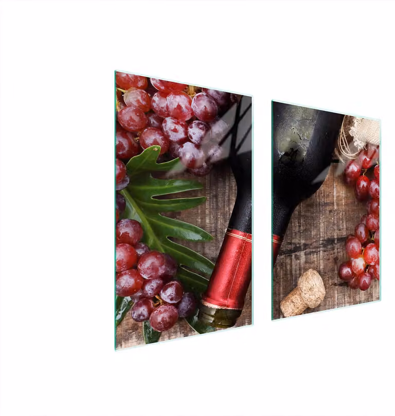 Piatto Di Protezione In Vetro Per Cucina 65X52 Vino