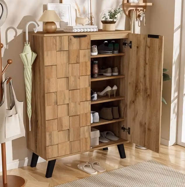 Mobile portascarpe 80,5 x 35 x 109,5 cm in legno – 5 scomparti