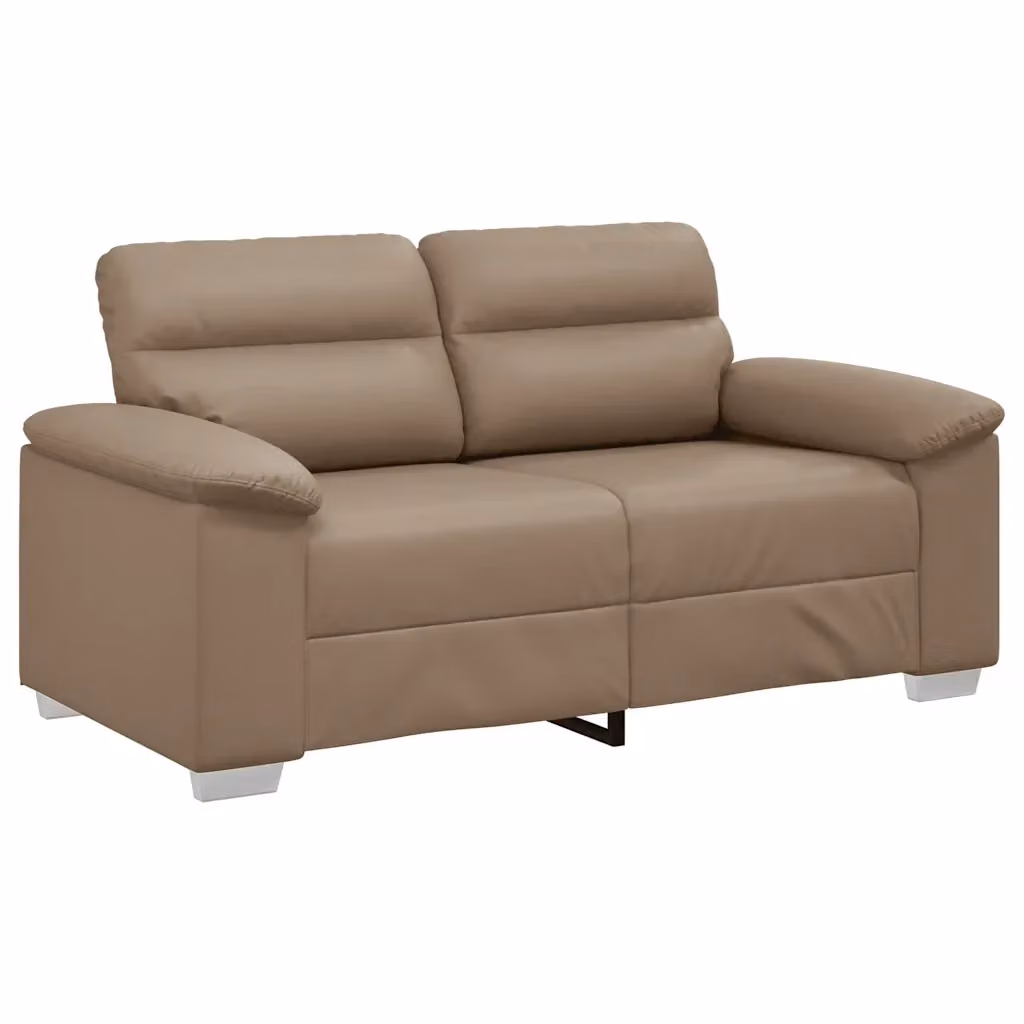 Divano a 2 posti vidaXL in similpelle beige con struttura mista L: 160 cm, P: 81 cm, H: 84 cm – 2