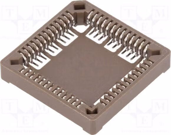 2x Zoccolo: PLCC, piedini: 52, 1A. Zoccolo PLCC in bronzo fosforoso, stagnato