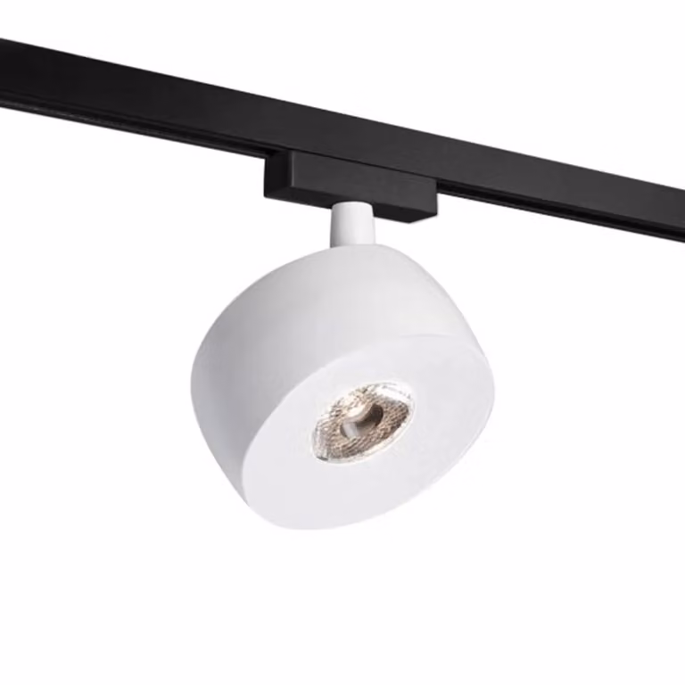 Molto Luce Spot LED a binario Vibo Volare 927 bianco/nero 10°, Bianco / Opale, Soggiorno / Sala da pranzo, Alluminio, Moderno, Sistema a binario