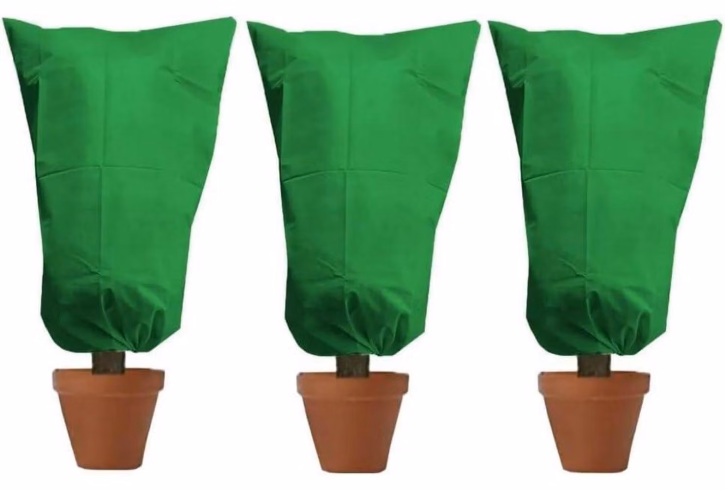 Coperture protettive per piante, dimensioni 60x80 cm, colore verde, confezione da 3 pezzi