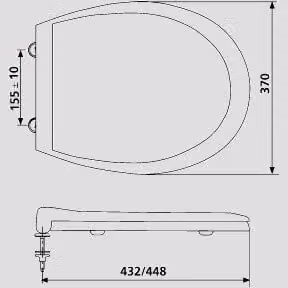 SANIT 56.014.01..0000 Sedile WC 6000 Termoplastica